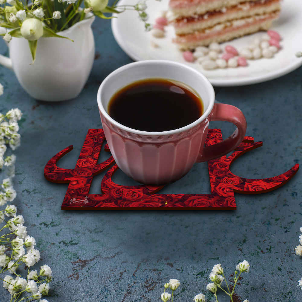 Ensemble de sous-verres inspiré de la calligraphie persane Eshgh
