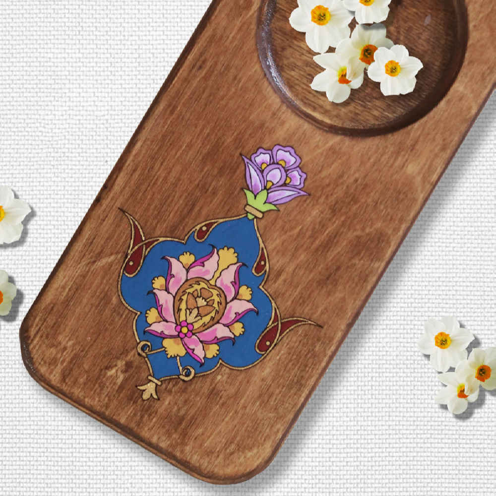 Ensemble de Dessous de Verre avec Motif Artistique d’Inspiration Persane Golpar