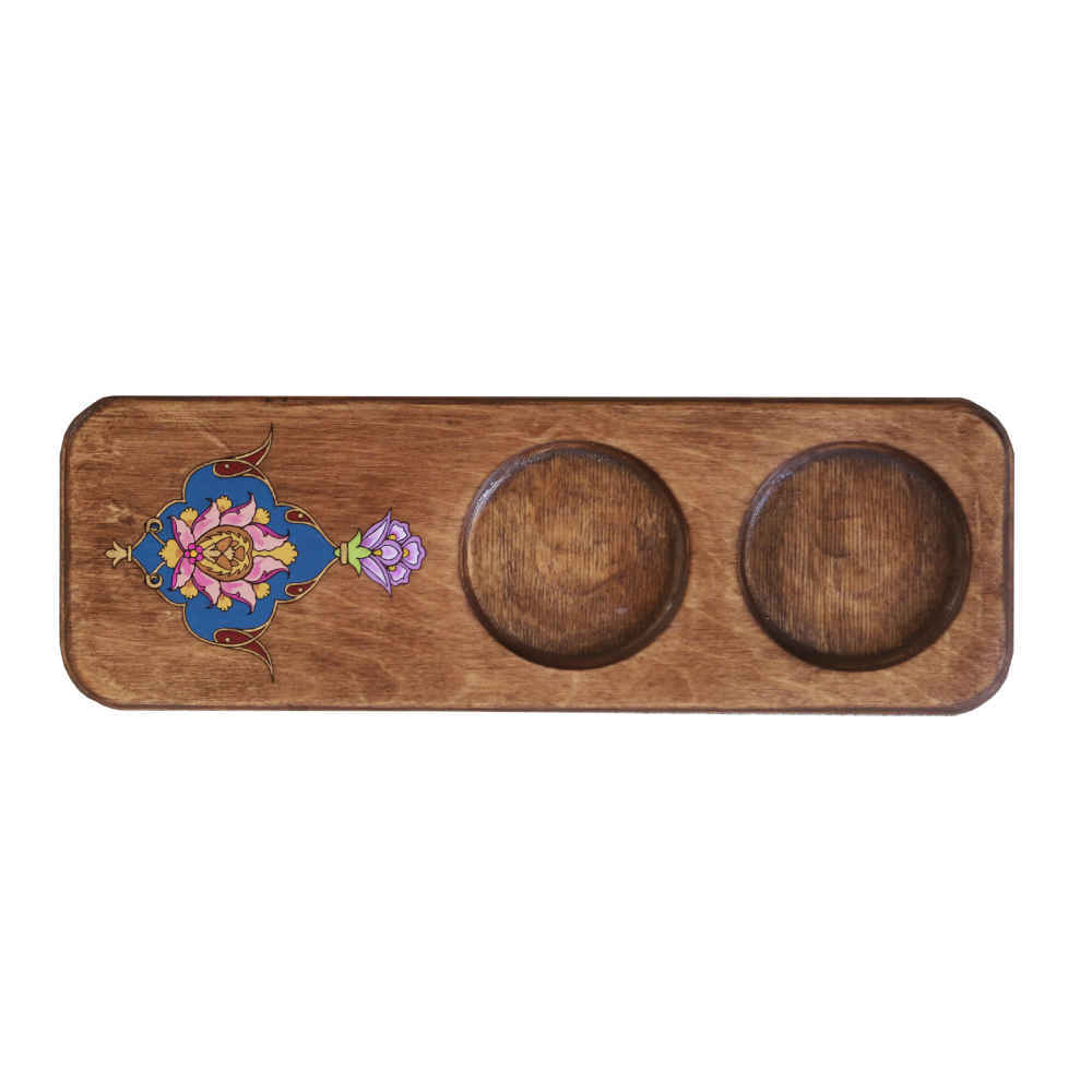 Ensemble de Dessous de Verre avec Motif Artistique d'Inspiration Persane Golpar
