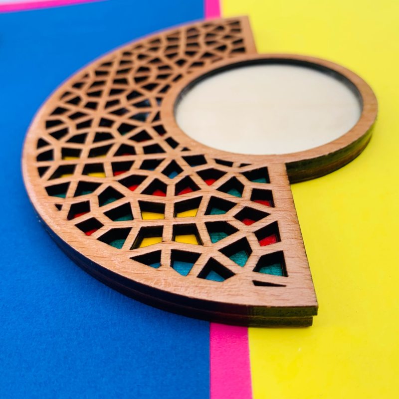 Sous-verres Géométriques en Bois avec le Design Design (x2)