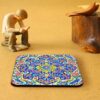Ensemble de Dessous de Verre et Support avec Motif Artistique d'Inspiration Persane Kaashi