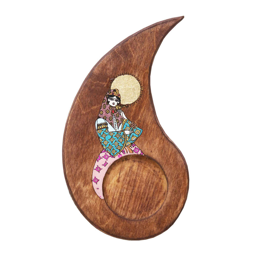 Ensemble de Dessous de Verre avec Motif Artistique d'Inspiration Persane Khatoon