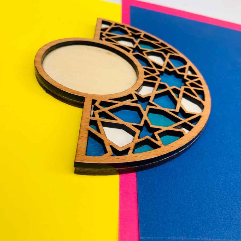 Sous-verres Géométriques en Bois avec le Design Kiana (x2)