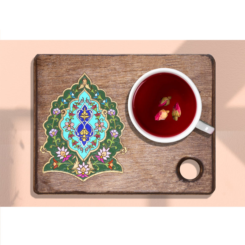 Ensemble de Dessous de Verre avec Motif Artistique d’Inspiration Persane Sana