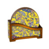 Ensemble de Dessous de Verre et Support avec Motif Artistique d'Inspiration Persane Jaune