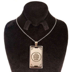 Collier islamique en acier avec médaillon Wan Yakad