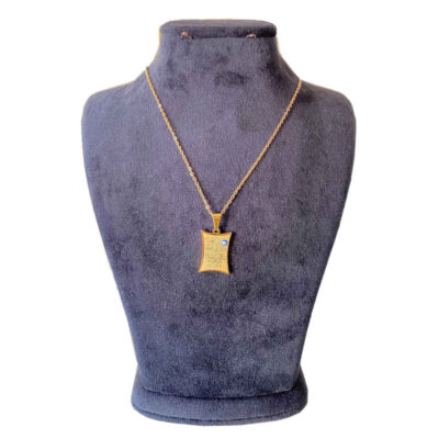 Collier islamique Wan Yakad en acier avec pendentif Tara