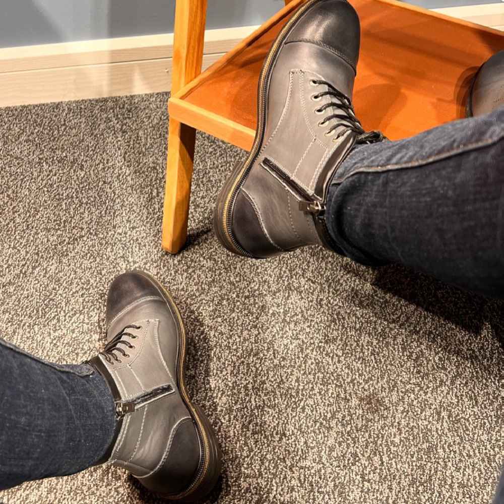 Bottines en cuir pour hommes – Modèle 204