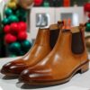 Bottines en cuir Chelsea pour hommes – Modèle A209