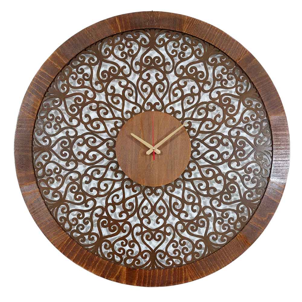 Horloge Murale en Bois Incrusté Persan Modèle Choobi