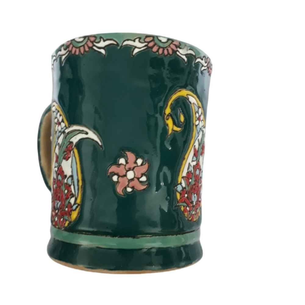 Tasse en poterie artisanale - Modèle Paisley