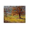 Peinture artistique originale : Huile sur carton, paysage d'automne