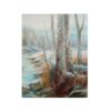 Peinture artistique originale : Huile sur carton, paysage d'hiver