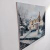 Peinture réaliste originale : Huile sur toile, hiver par Ebrahim Shirian