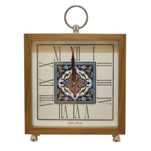Horloge de Bureau en Bois Style Persan – Modèle Nazanin