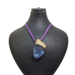 Collier Bois & Résine Artisanal Style Audacieux Abr