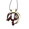 Collier en bois persan artistique Calligraphie Yalda