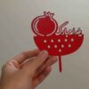 Collection de décorations de gâteau Yalda rouge 2259591 (x4)