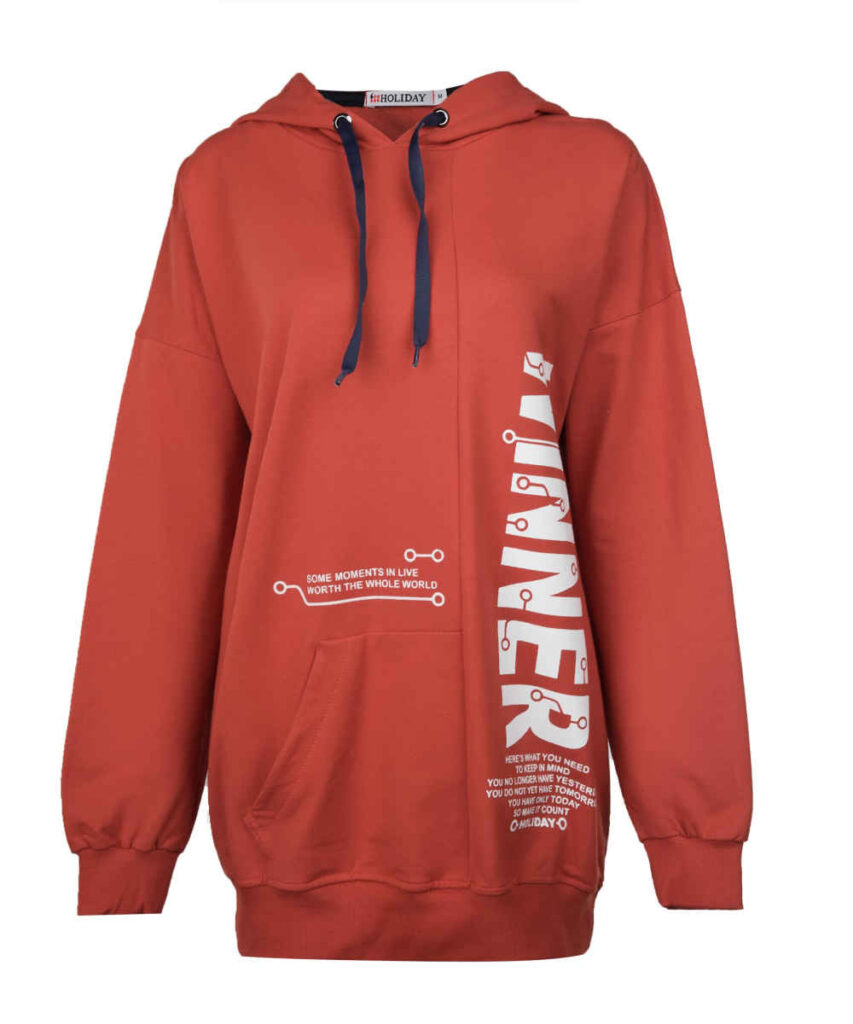 Sweat à capuche en coton pour femme Modèle 62972