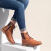 Bottes en cuir pour femmes Cheville – Modèle A179