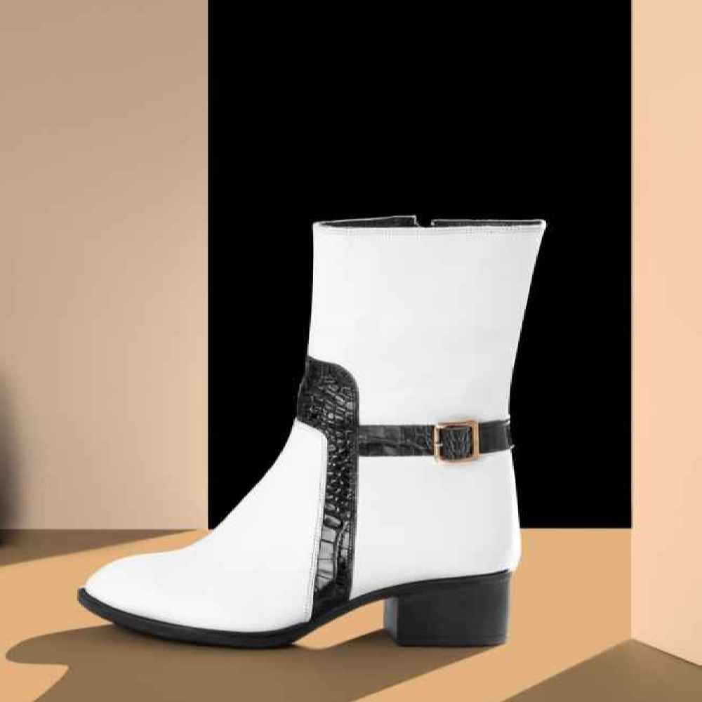 Bottes en cuir pour femmes Cheville – Modèle A248