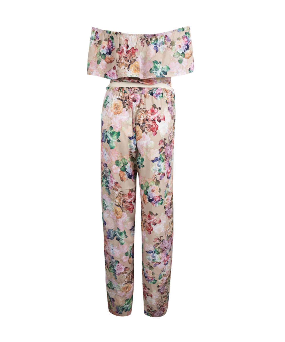 Combinaison fleurie avec ceinture latérale pour femmes Laya