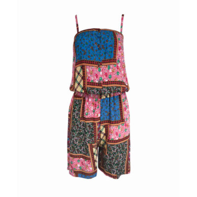 Combishort floral de vacances pour femme avec jambes courtes pour été stylé et vacances, modèle Nazanin