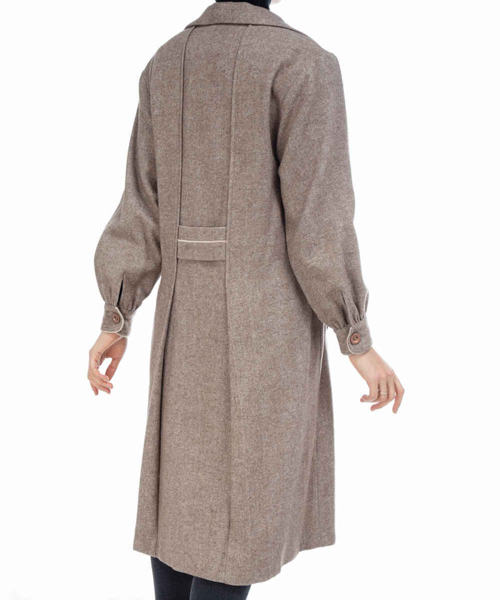 Manteau Croisé en Laine pour Femmes – 37331