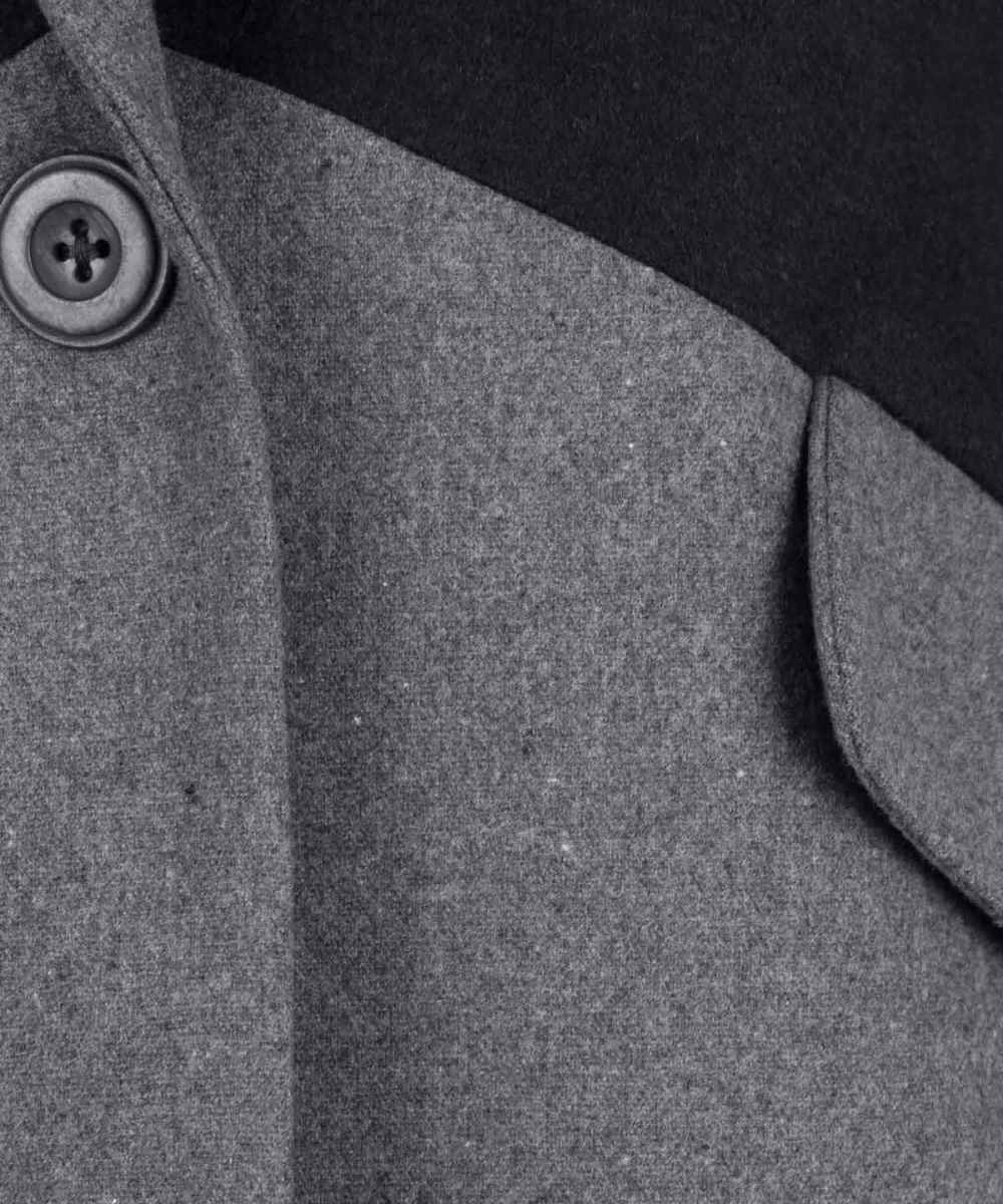 Manteau Croisé en Laine pour Femmes – 37505