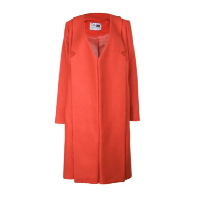 Manteau double boutonnage en coton pour femme avec coupe ajustée classique