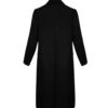 Manteau en coton à double boutonnage pour femmes – Noir, chaud et élégant