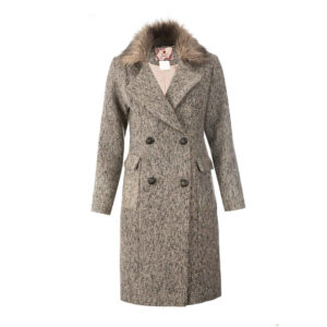 Manteau en coton à double boutonnage pour femmes – Confortable et classique