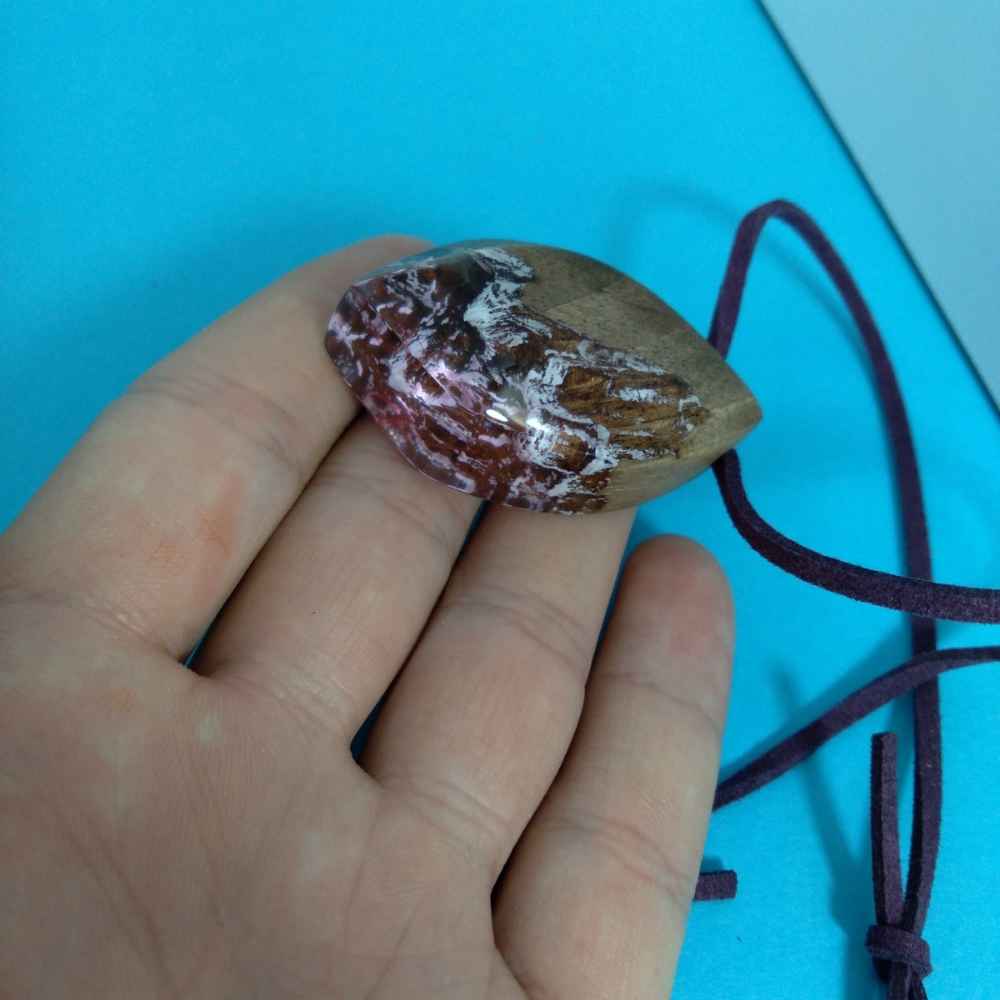 Collier Bois & Résine Artisanal Style Audacieux Montagne