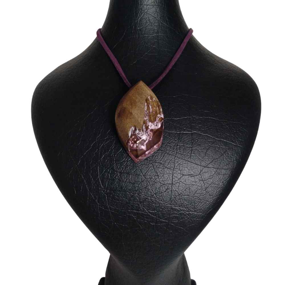 Collier Bois & Résine Artisanal Style Audacieux Montagne