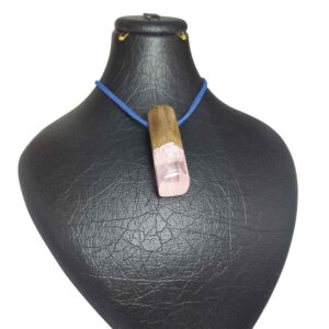 Collier Bois & Résine Artisanal Style Audacieux Neige