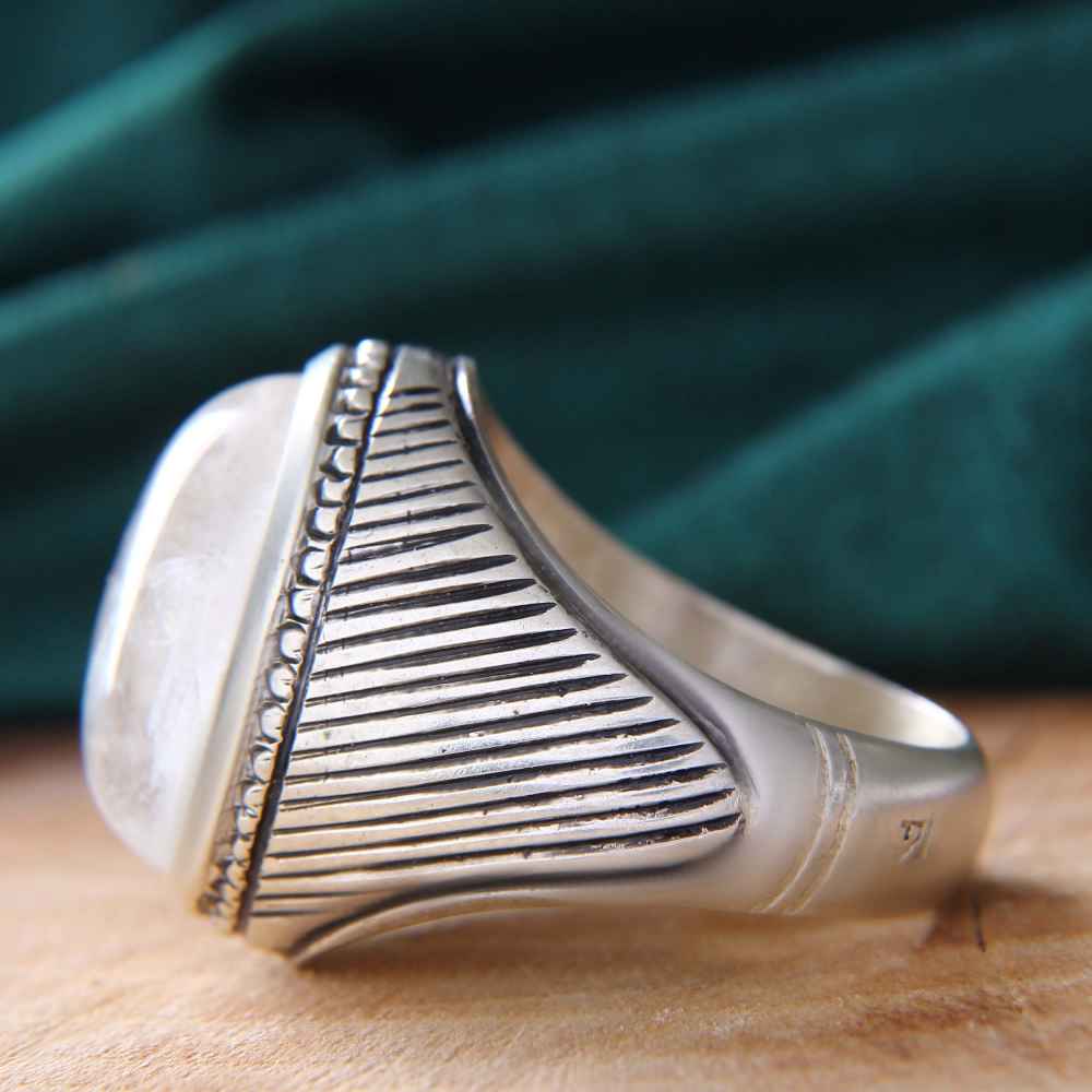 Bague en argent Dur-e Najaf islamique pour hommes Ali Un Wali Ullah