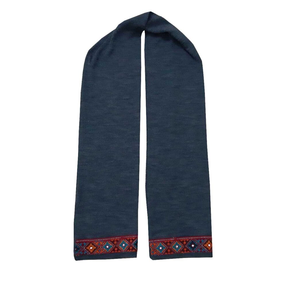 Châle Baloutche Brodé pour Femme Bleu Marine