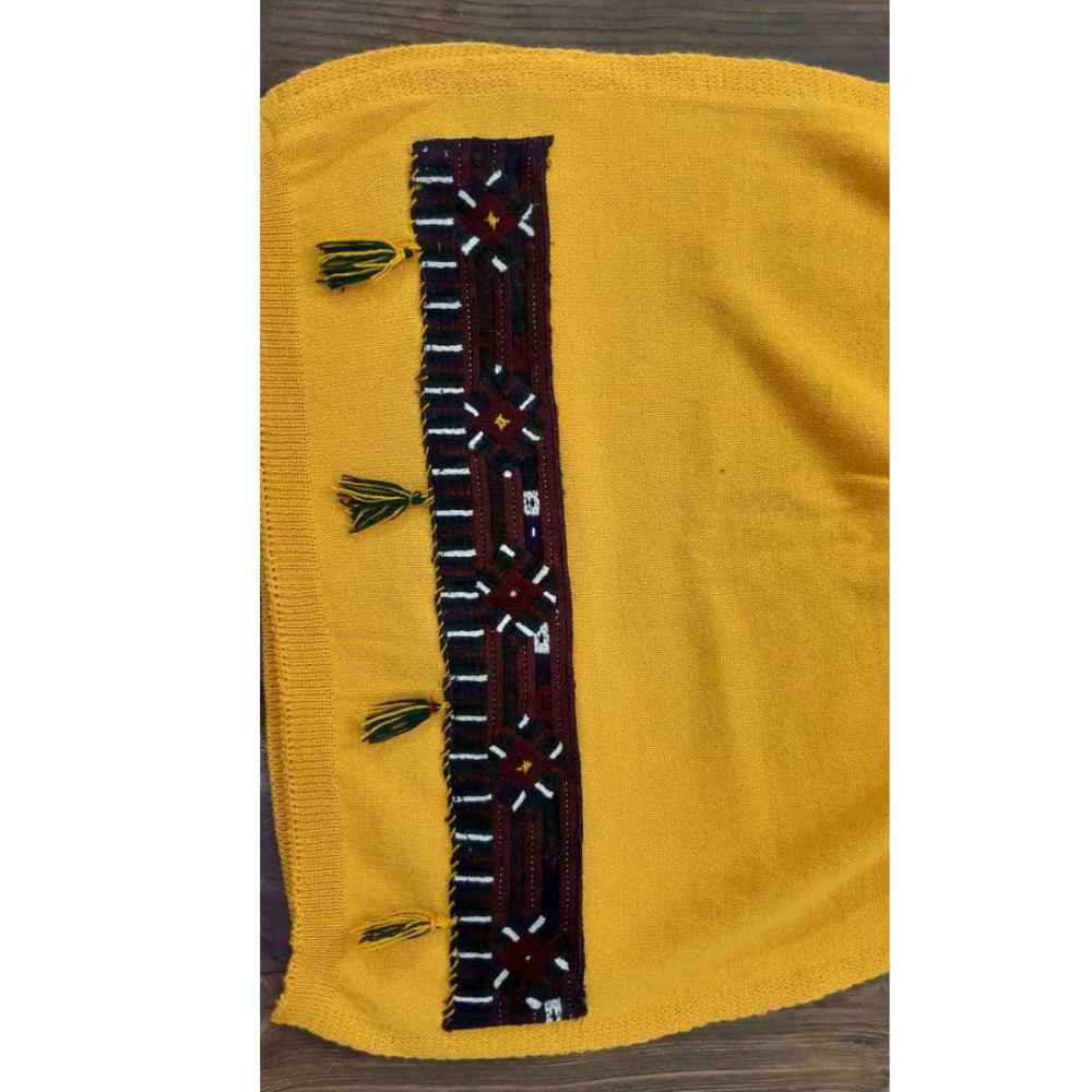 Châle Baloutche Brodé pour Femme Jaune