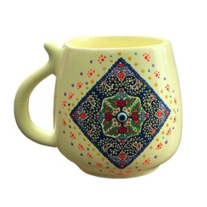 Tasse en céramique artisanale – Motif Dot Art, modèle Taraneh