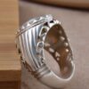Bague en argent Dur-e Najaf persane pour hommes Élégance Atieh