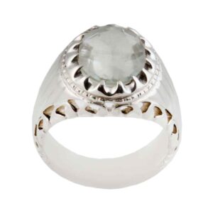 Bague en argent Dur-e Najaf persane pour hommes Élégance Atieh