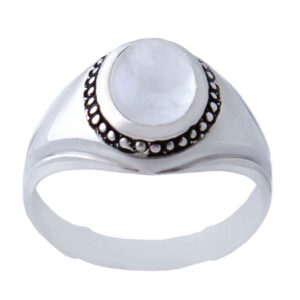 Bague en argent Dur-e Najaf persane pour hommes Élégance Basir