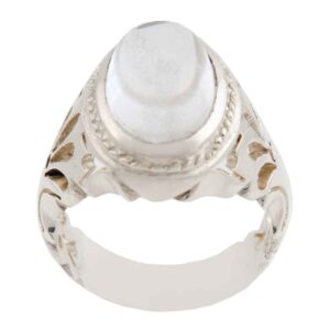 Bague en argent Dur-e Najaf persane pour hommes Élégance Sepehr