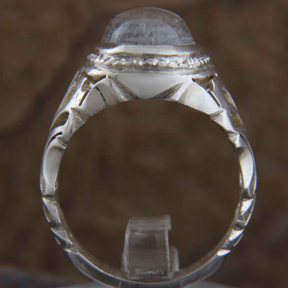 Bague en argent Dur-e Najaf persane pour hommes Élégance Sepehr