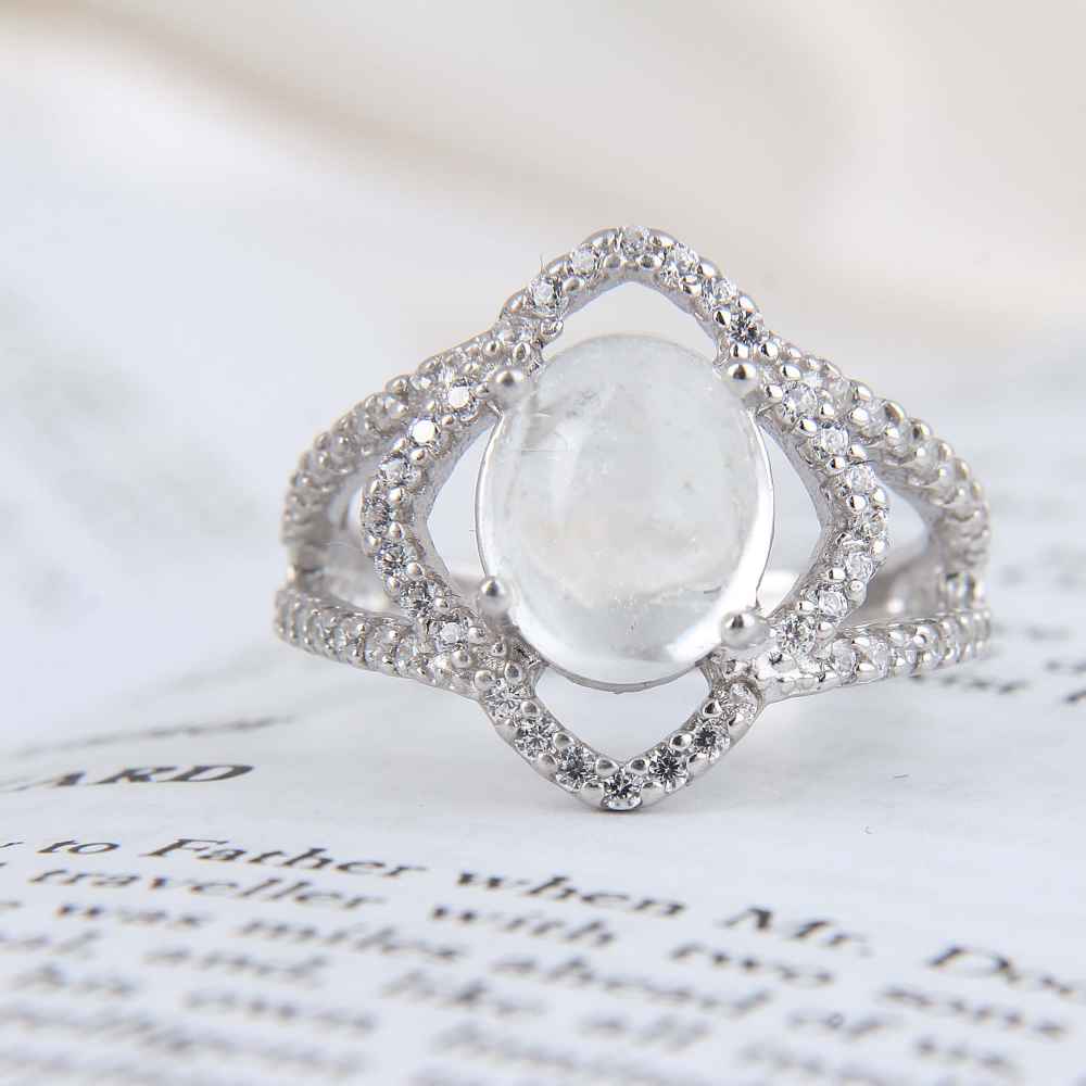 Bague en argent Dur-e Najaf pour femmes Engagement Bliss Hanieh