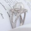 Bague en argent Dur-e Najaf pour femmes Engagement Bliss Hanieh