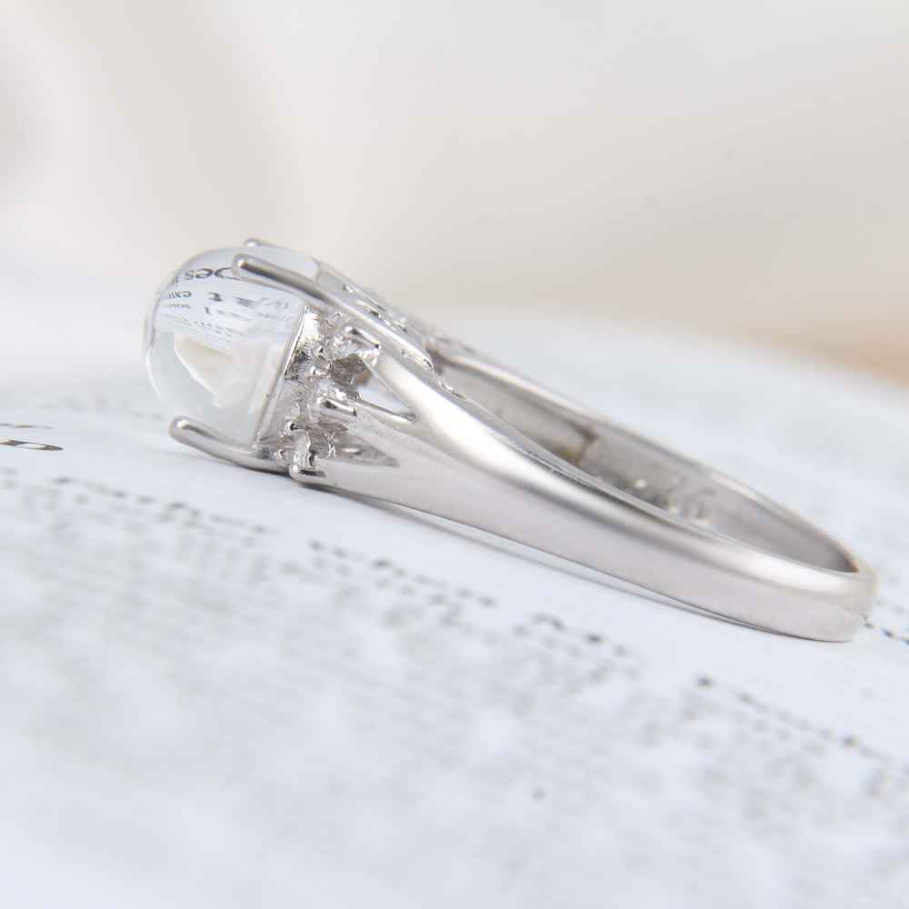 Bague en argent Dur-e Najaf pour femmes Engagement Bliss Hoora
