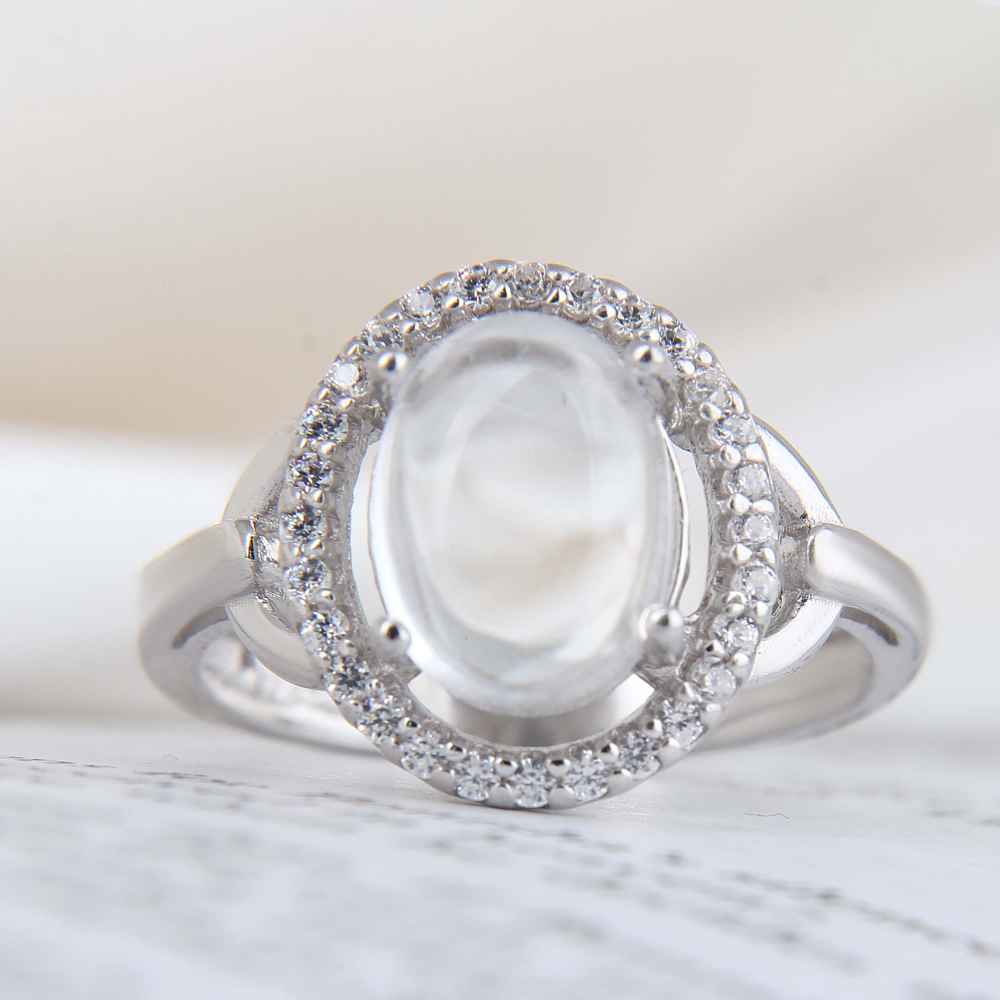 Bague en argent Dur-e Najaf pour femmes Engagement Bliss Lina