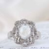 Bague en argent Dur-e Najaf pour femmes Engagement Bliss Mona