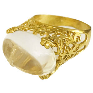 Bague en argent Dur-e Najaf pour femmes Artisan Negar